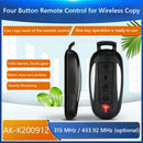 AK-K200912 4 Buttons Smart Copy Remote Controller Gate Door Opener (433MHz)