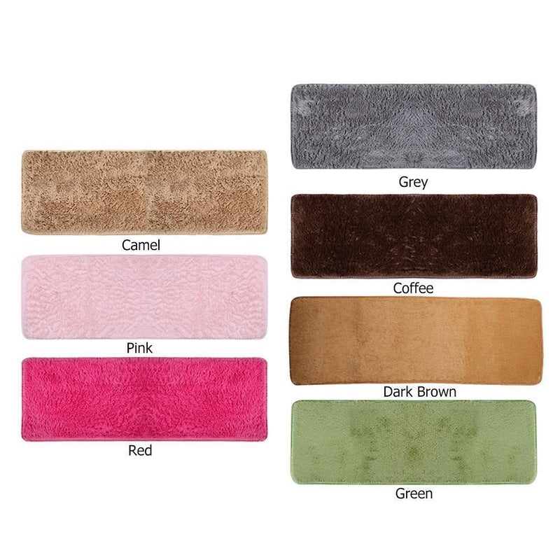5pcs Fluffy Rugs Anti Slip Doormat Carpet Floor Mat(Grey)