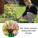 360° Automatic Flexible Tube Multi Head Lawn Garden Sprinkler Watering Sprayer`