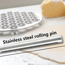 Stainless Steel Rolling Pin Non-stick Pastry Dough Kitchen Baking Tool (M)