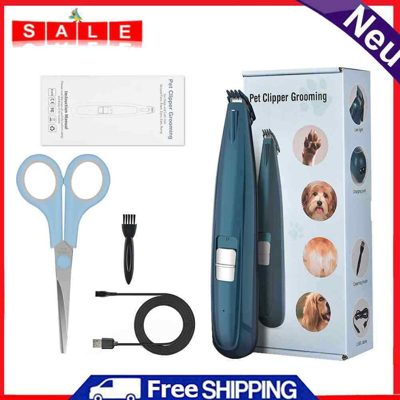 Dog Hair Clippers Grooming Haircut Trimmer Shaver Set USB Electric Hair Cutter