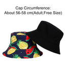Anti-UV Foldable Double-Sided Bucket Hat Beach Cap Sun Hat Fisherman Cap