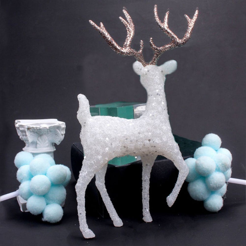 White Flash Home Ornament Christmas Crystal Deer Table Decoration Christmas Elk