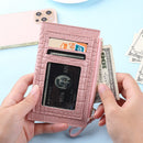 Fashion Hit Color Mini Coin Purse Wallet Alligator Pattern Women PU Card Hold