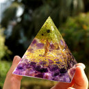 Pyramid Ogan Crystal Energy Tower Nature Reiki Chakra Crushed Stone (A) Newly