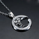Day Gift Fashion Women Men Musical Note Couple Necklace Pendant Moon