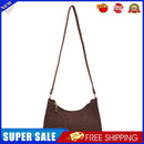 Women Felt Solid Color Shoulder Bag Casual Zipper Messenger Bag (Curry)