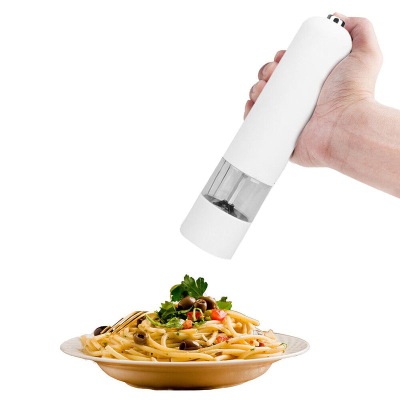 ABS Electric Pepper Salt Spice Mill Grinder Seasoning Grinding Tool (White)
