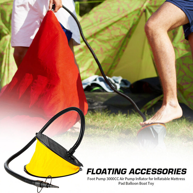 Foot Pump 3000CC Outdoor Air Pump Inflator for Inflatable Mattress Balloon Newly