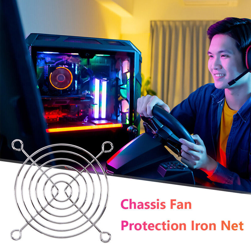 5pcs PC Case Fan Grills Computer Cooling Fan Finger Guard Protector (90mm)
