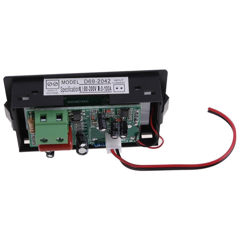 Digital AC 300V 100A LCD Dual Panel Volt Amp Combo Meter +CT 110V 220V 240V