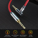 Essager 3.5mm Aux Jack Male to Male Audio Cable for Car Headphone (Red) Newly