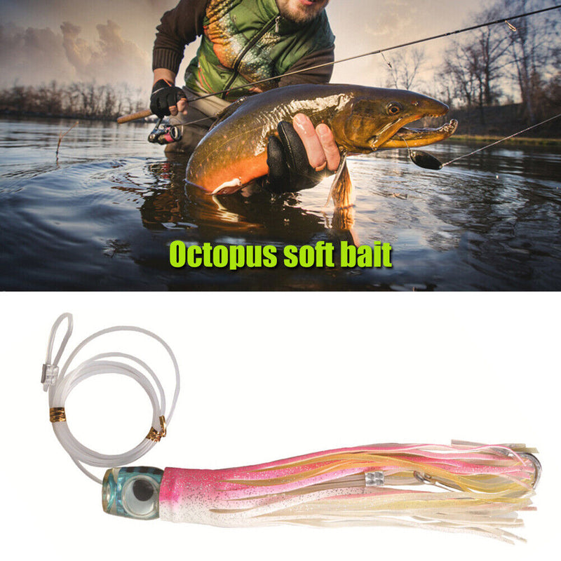 #A 21cm 100g Soft Octopus Fishing Lures Deep Sea Fishing Gear for Angling Lover
