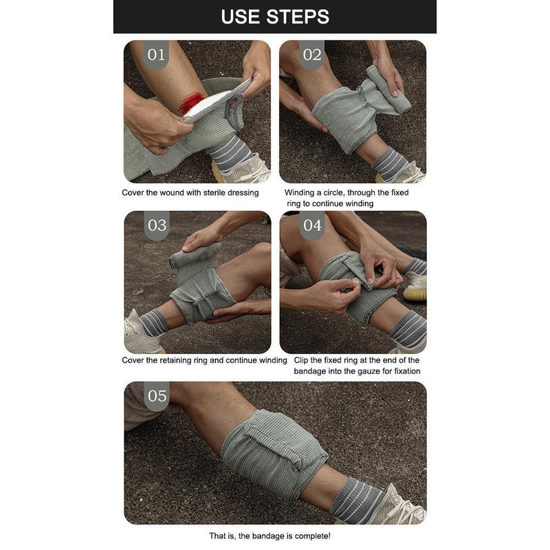 Emergency Bandage Outdoor Tourniquet Compression First Aid Belt (Large)