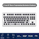 RGB Mechanical Keyboard for Flesports MK870 Programmable Keyboard (White)