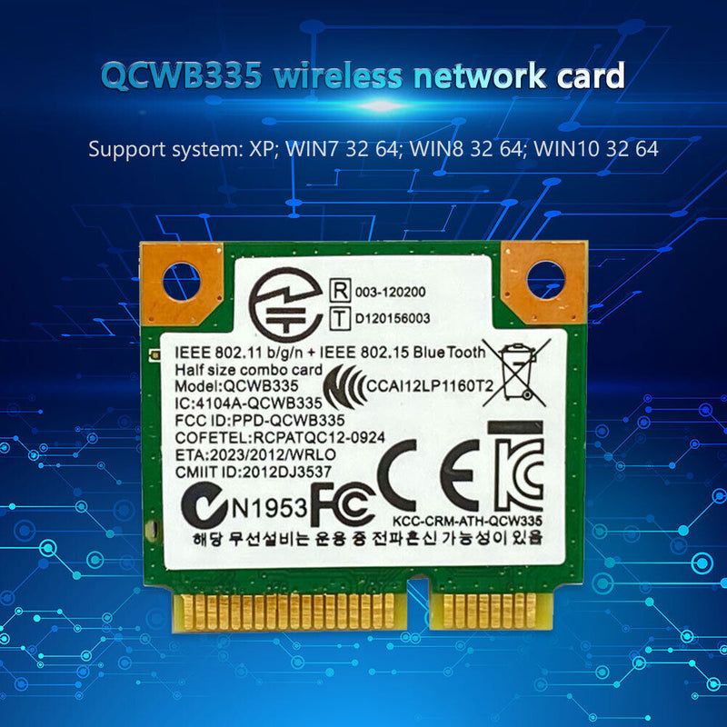 QCWB335 Half Mini PCIe WiFi Bluetooth-compatible 4.0 Adapter Wireless Card