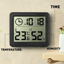 Durable Indoor Hygrometer Humidity Meter Digital Thermometer Electronic Clock