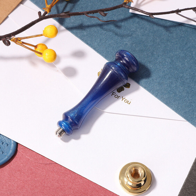 Wooden Handle Fire Lacquer Seal Stamp Metal Envelope Wax Lacquered Envelope