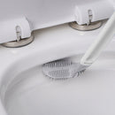 Long-Handled Toilet Brush Golf Brush Head Cleaning Tool Accessories (White)