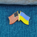 1 Pcs Ukraine US Brooch Country Flag Badge Clothes Cufflinks Love Peace(B) Newly