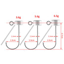 6pcs/lot Mushroom Jig Head Fishing Barbed Hooks Stainless Steel Hook (5.6g)