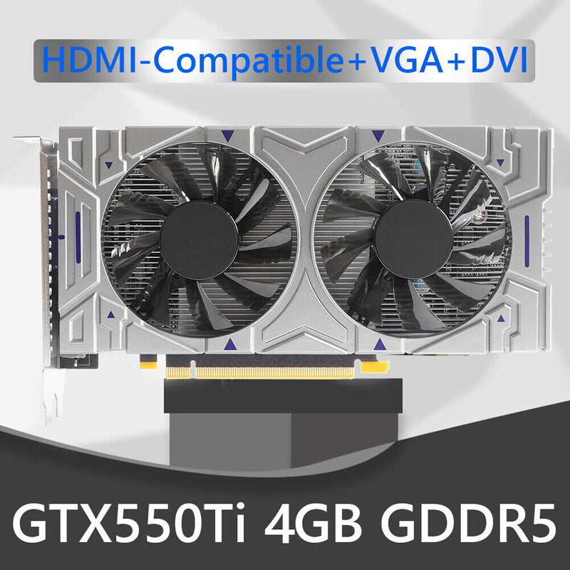 GTX550Ti 128bit GDDR5 NVIDIA PCIe 2.0 Desktop Computer Graphic Card (4GB) Newly