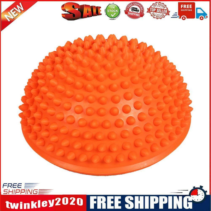 Inflatable Half Sphere Yoga Balls Massage Trainer Balancing Ball (Orange)