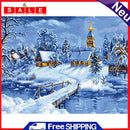 Full Embroidery Winter Snow Printed Canvas DIY 11CT Needlework Sets Home Decor