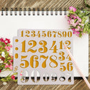 Hollow Numbers Painting Template Plastic Spray Mold Scrapbook Stencil for DIY