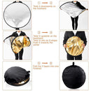 5 in 1 Collapsible Light Round Photography Reflector for Multi Photo (60cm)