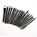 20pcs Eye Brushes Set Eyeshadow Foundation Brush Makeup Tools (Black)