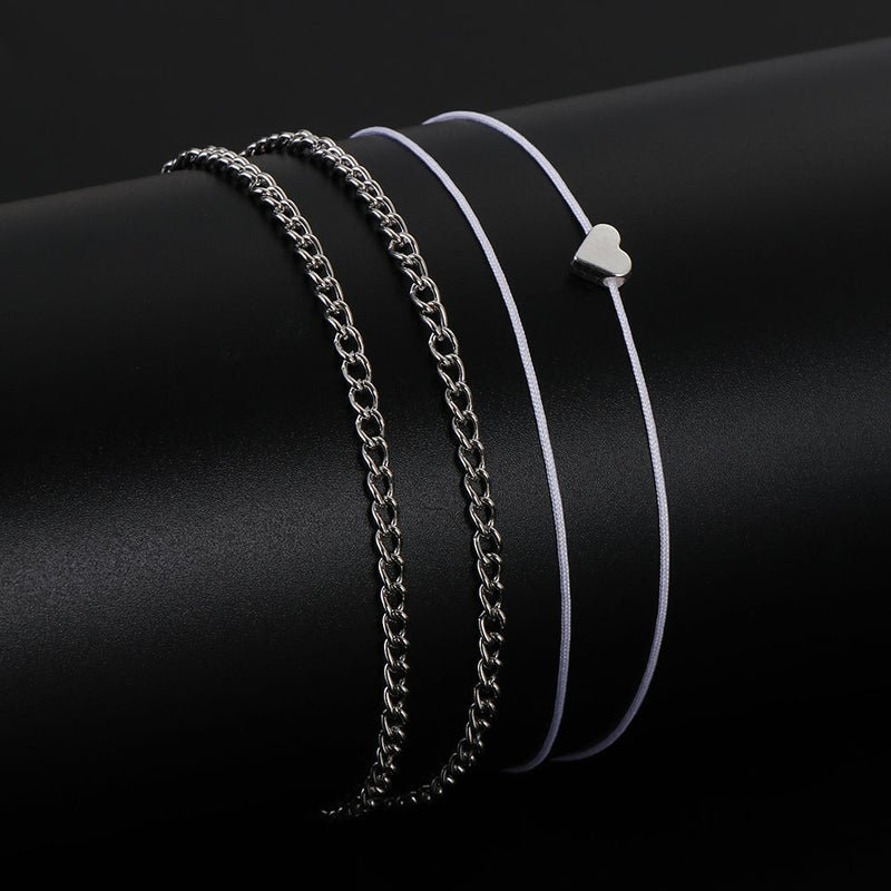Women Love Heart Beach Foot Bracelets Feet Jewelry Anklets Women Plated Anklet