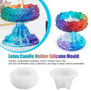 DIY Epoxy Mirror Creative Leaf Candle Holder Storage Base Mold Decor~
