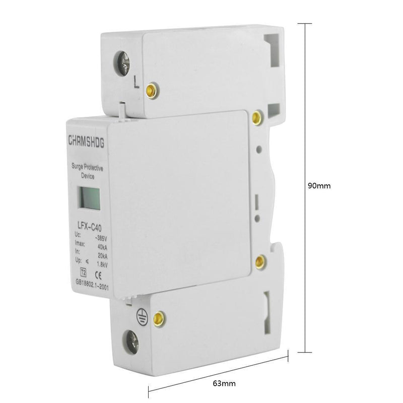 AC SPD 1P 20KA-40KA C-385V House Surge Protector Arrester Circuit Breakers