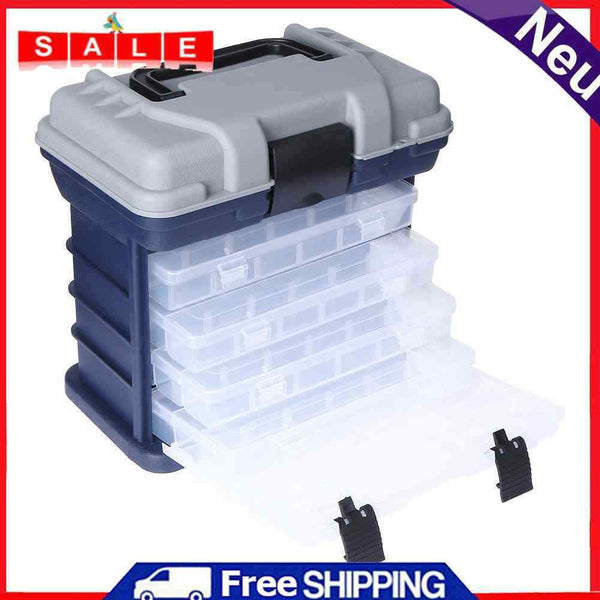Multi-Layer Fish Lures Container Box Durable Fishing Tackle Storage Case