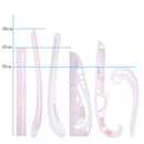 6pcs Multi-function Metric Curve Cutting Rulers Sleeve Clothing Yardstick