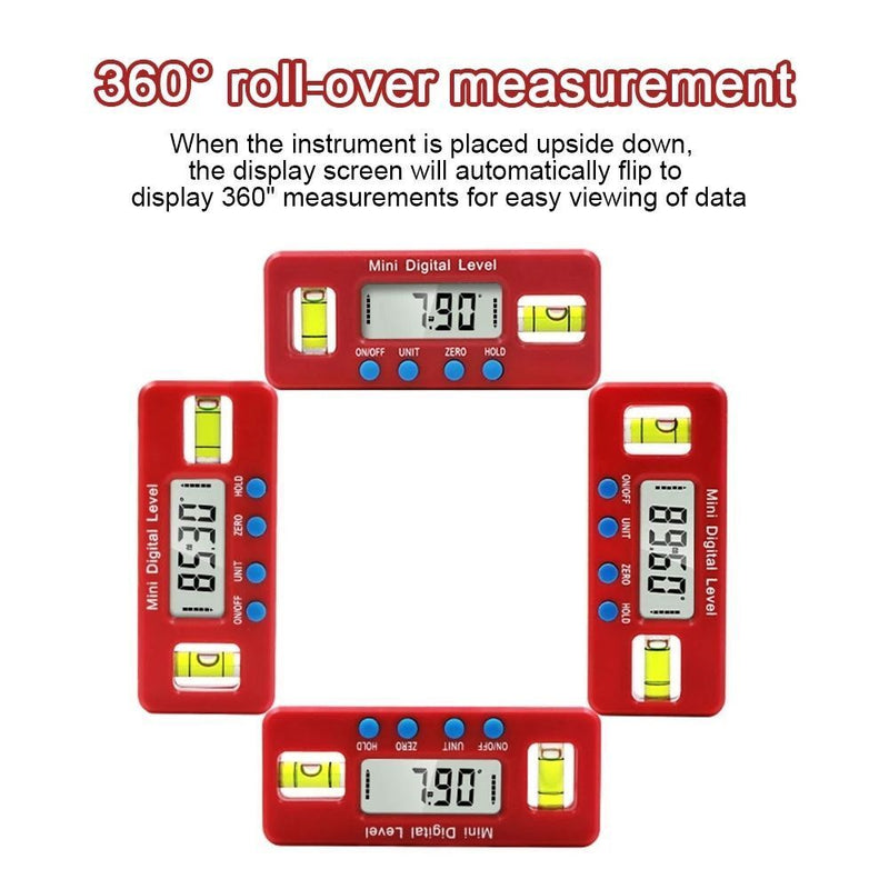 Display Angle Measuring Finder Protractor Inclinometer Water Proof Level Box