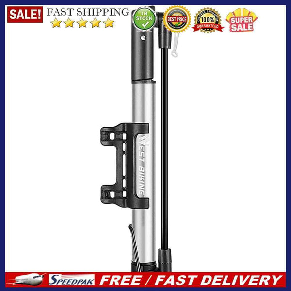 WEST BIKING Cycling Mini Bicycle Pump Aluminum Road Bike Tire Inflator 120PSI
