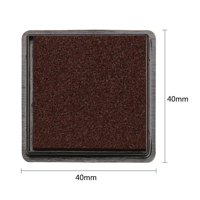 Fingerprint Square Stamp Inkpad for DIY Scrapbook Card Making Craft (Coffee