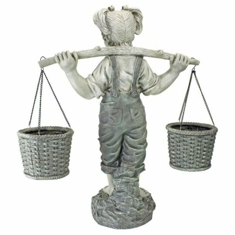 Statues Little Girl Garden Statue Two Tone Stone Garden Statues Garden Decor