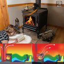 Heat Powered Stove Fan Parts for Wood Log Burner Fireplace Fan Black#