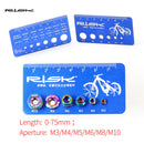 Aluminum screw measuring slider screw thread measuring ruler bicycle repair