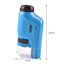 Mini Pocket Microscope Kit Handheld Microscope for Children Science Outdoor Toys
