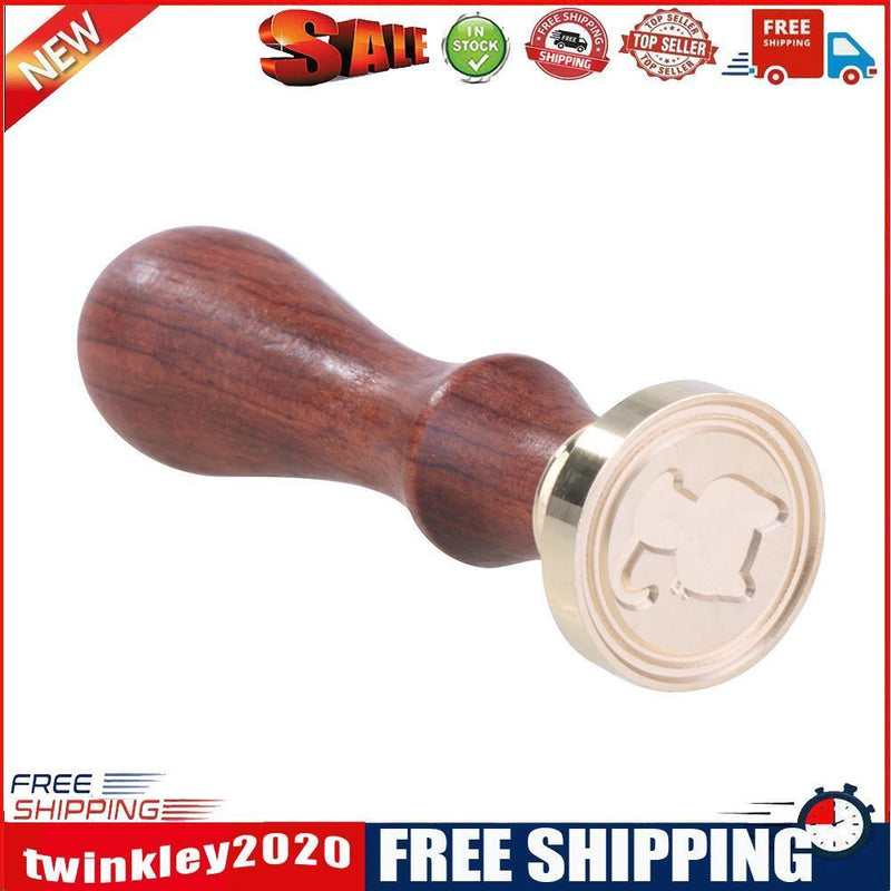 Retro Wax Stamp Wood Handle DIY Scrapbooking Envelope Sealing Stamp Seal(A)