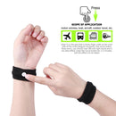 2pcs Morning Sickness Wrist Bands Anti Motion Sickness Wristband (Black)