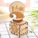 Retro Wooden Manual Music Box Cranked Handle Child Birthday Gift Home Decoration