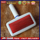 Red Puppy Cat Hair Grooming Slicker Comb Gilling Brush Quick Clean Tool Pet