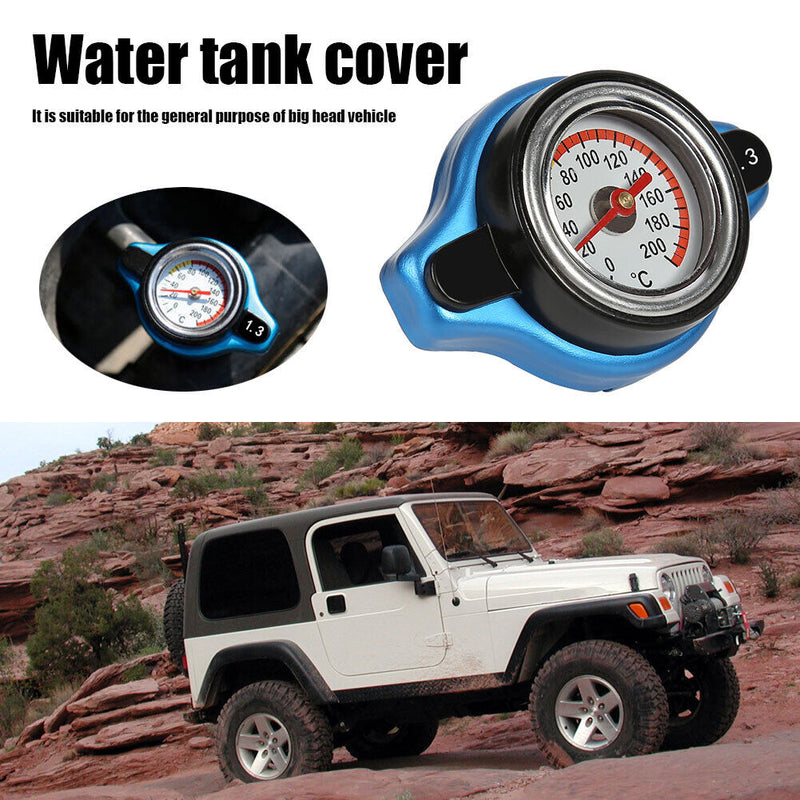 1.3 Bar Thermo Thermostatic High Pressure Radiator Cap with Temperature Gau
