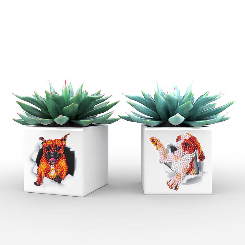 6pcs Diamond Painting Fridge Stickers Creative Mosaic Craft for Phone Cup Book