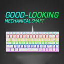 84 Keys Mechanical Gaming Keyboards Mini Wired for Gamer (Red Axis White)